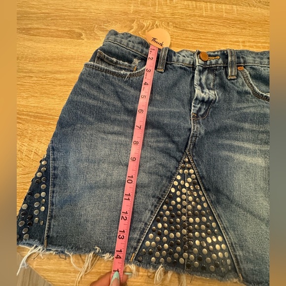 Blank NYC Blue Denim Skirt with Silver Studs - Picture 7 of 13